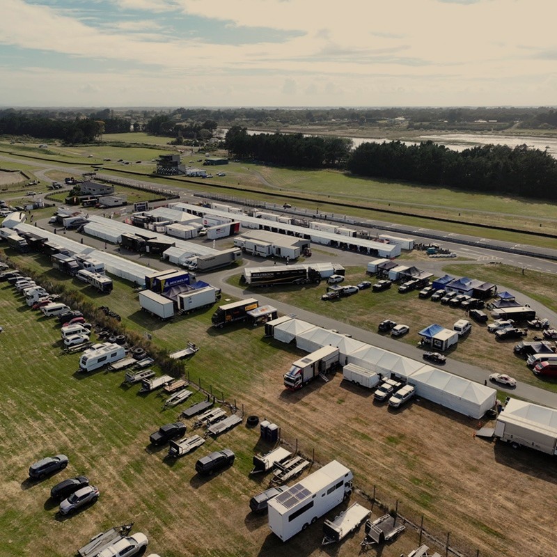 Silver Fern Marquees racing event setup photo 1