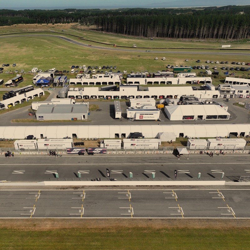 Silver Fern Marquees racing event setup photo 2