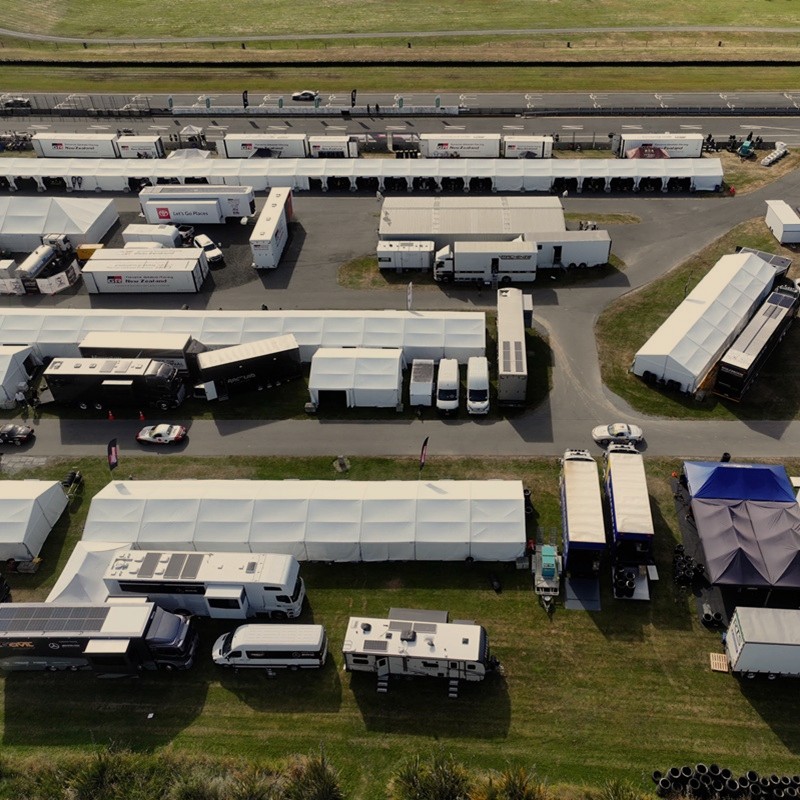 Silver Fern Marquees racing event setup photo 4