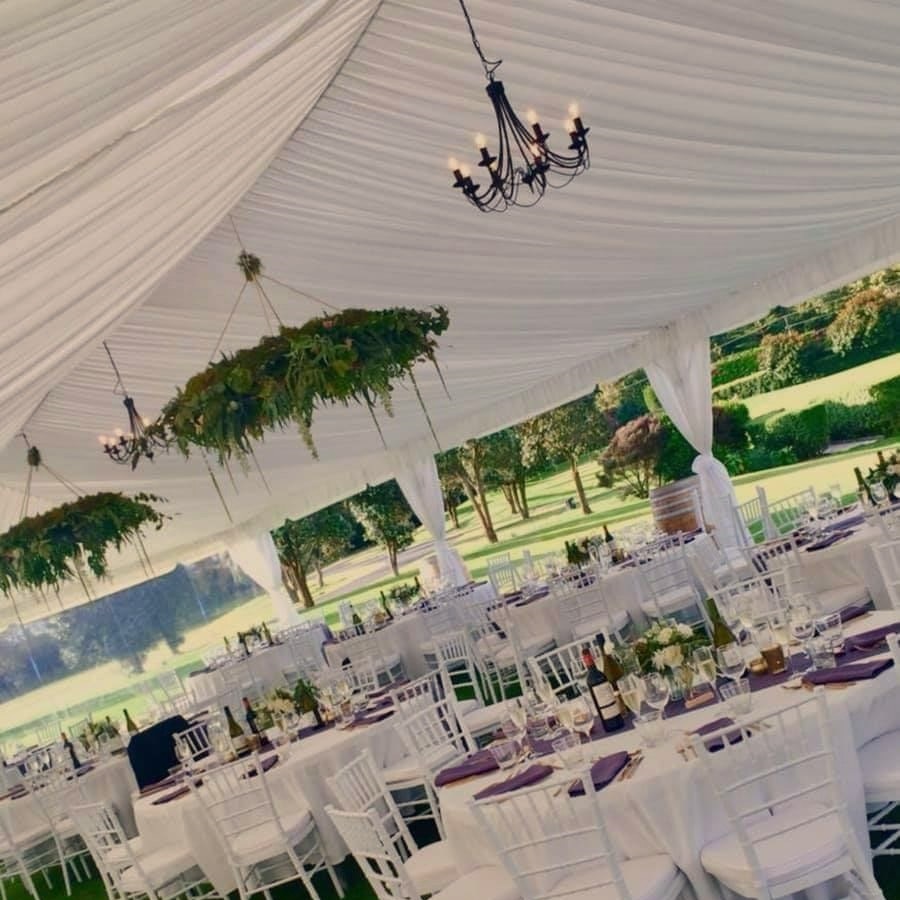 10×15m clearspan marquee set up for a wedding reception